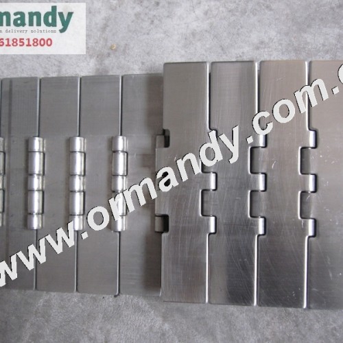 Stainless steel flat top chain
